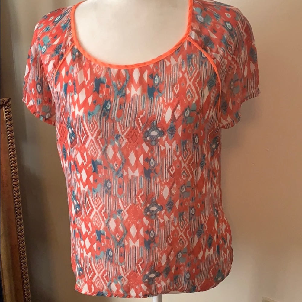 NEW LOOK sheer print top‎